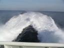 The waterjets in action at 45 knots