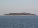 The island of Hjelm seen from the ferry