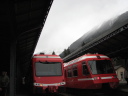 Mont-Blanc Express og lokaltog p Chamonix station