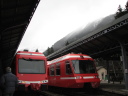 Mont-Blanc Express og lokaltog p Chamonix station